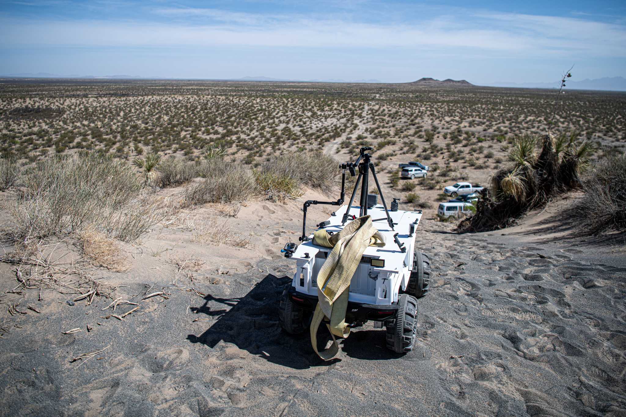 Moon rover at Potrillo Volcanic Field in New Mexico, April 2022