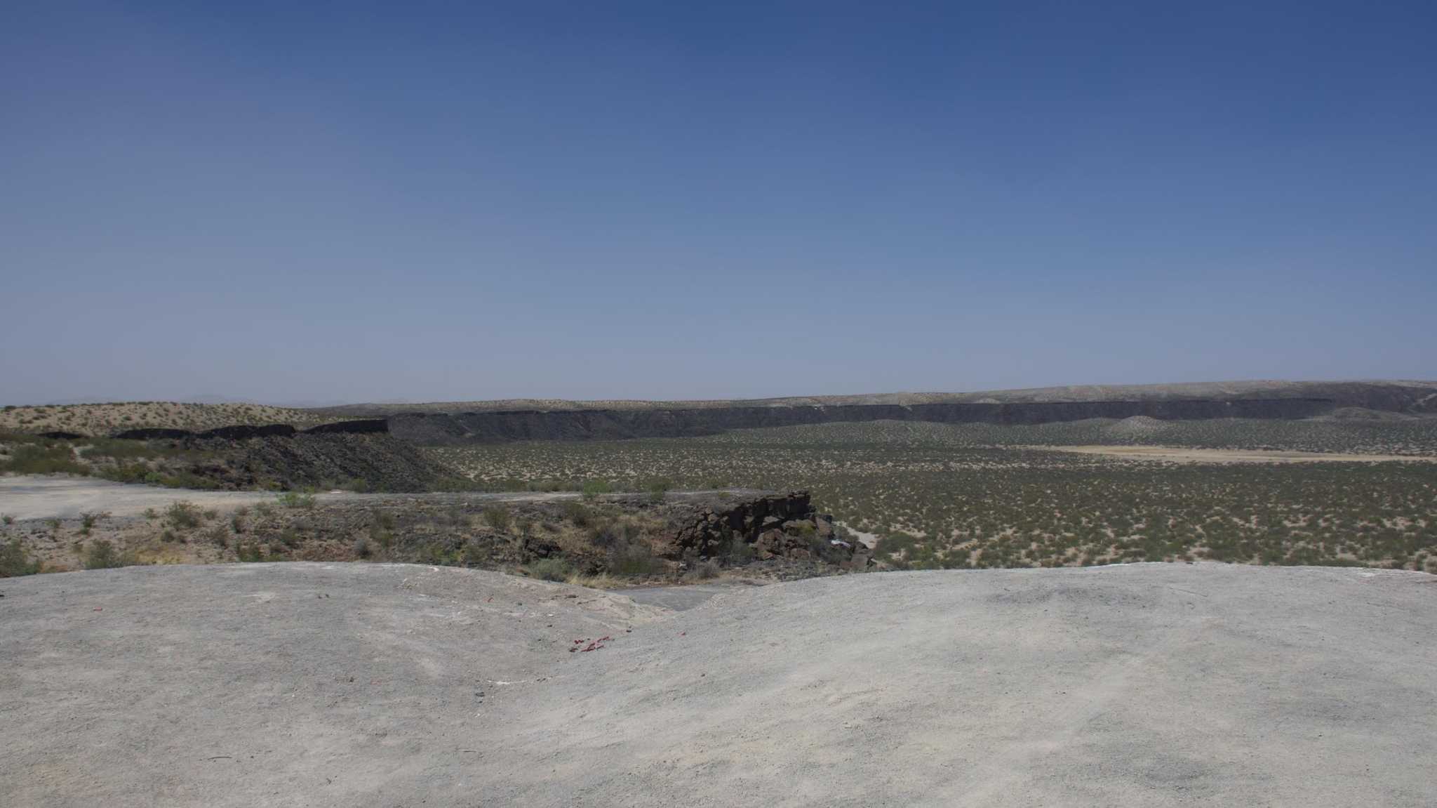 The gorgeous view from atop Kilbourne Hole, which is over 1 mile wide.